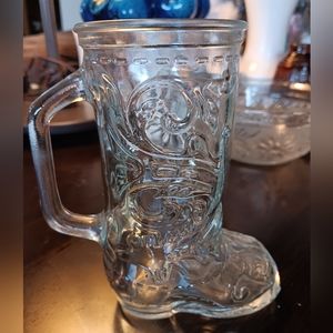 GLASS BOOT MUG